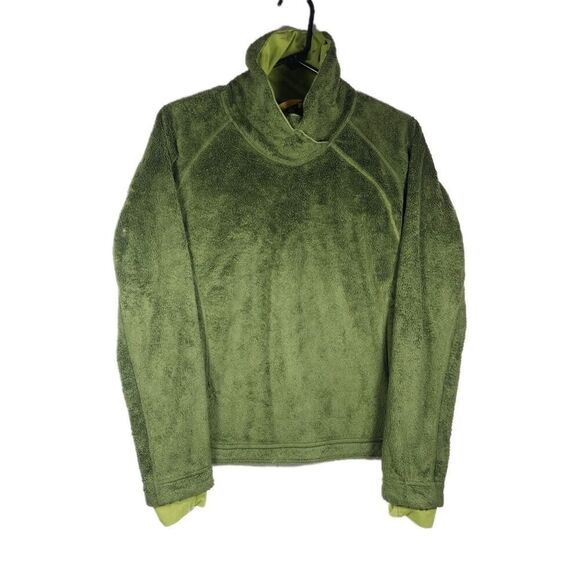 Mountain Hardwear Women's Sz Small Green Turtleneck Fleece Sweater Pullover - Picture 1 of 11